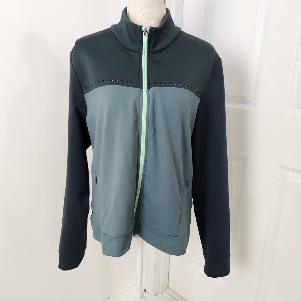 Fabletics Jacket Womens XXL Black Full Zip Stretch Mock Neck - Picture 16 of 16